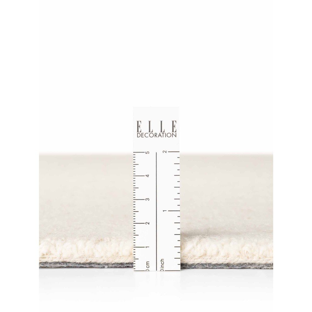 Kremowy wełniany okrągły dywan tkany ręcznie ø 160 cm Puristic Knots – Elle Decoration (zdjęcie 3)