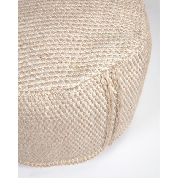 Bezowy puf ogrodowy Kave Home Kaie, ø 62 cm-image-1