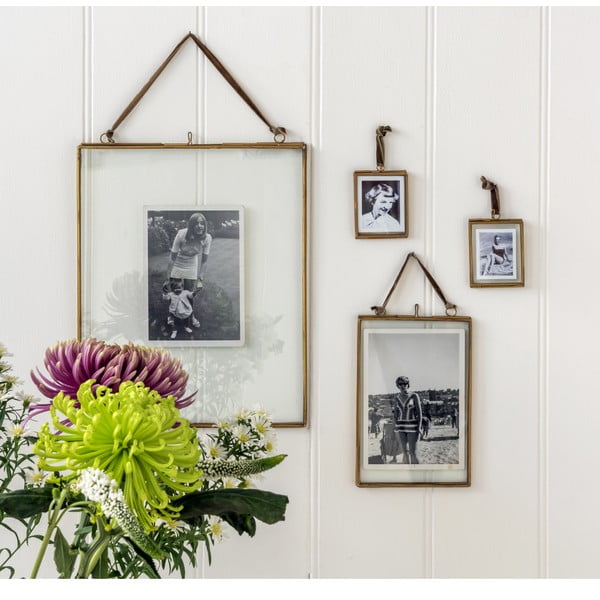 Metalowa ramka stojąca w kolorze złota 20x37,5 cm – Rex London-image-3