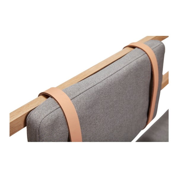 Ławka z poduszką Hübsch Oak Bench-image-2