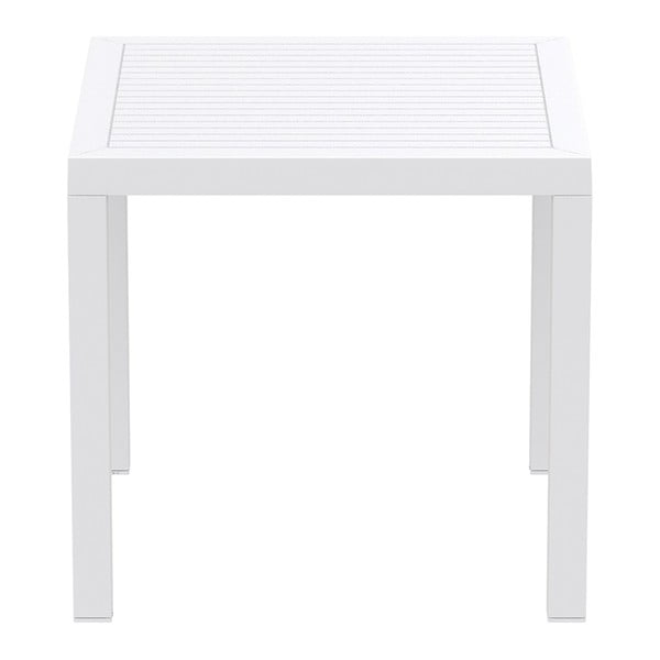 Biały stół ogrodowy Resol Arctic, 75x80 cm