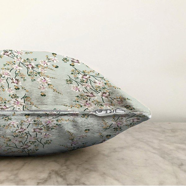 Zielona poszewka na poduszkę z domieszką bawełny Minimalist Cushion Covers Bloom, 55x55 cm-image-1