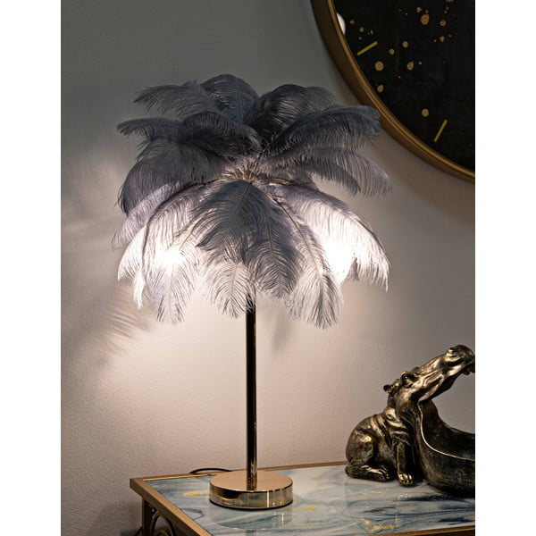 Lampa stołowa w szaro-złotym kolorze (wysokość 55 cm) Palm – Mauro Ferretti-image-1