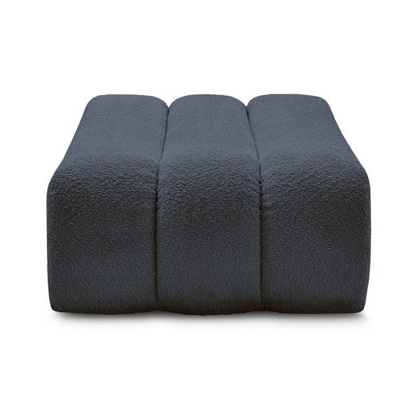 Ciemnoniebieski podnóżek z materiału bouclé Azra – Bobochic Paris-image-4