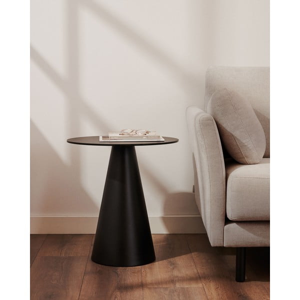 Okrągły stolik ze szklanym blatem ø 50 cm Wilshire – Kave Home-image-1