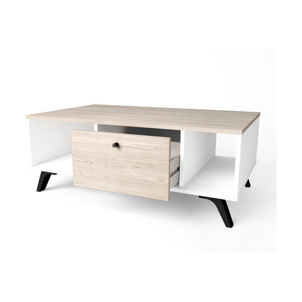 Stolik w dekorze dębu 60x100 cm Sahara – Marckeric-image-3