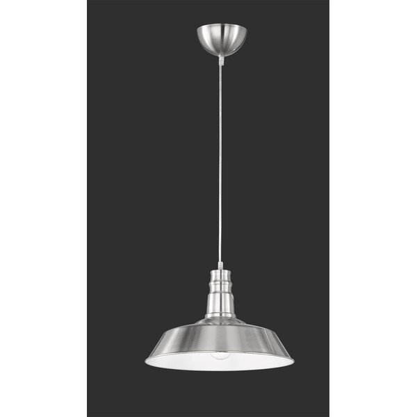 Metalowa lampa wisząca w kolorze matowego srebra z metalowym kloszem ø 36 cm Will – Reality-image-2