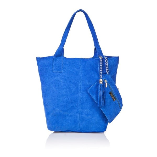 Niebieska skórzana torebka Matilde Costa Lonne