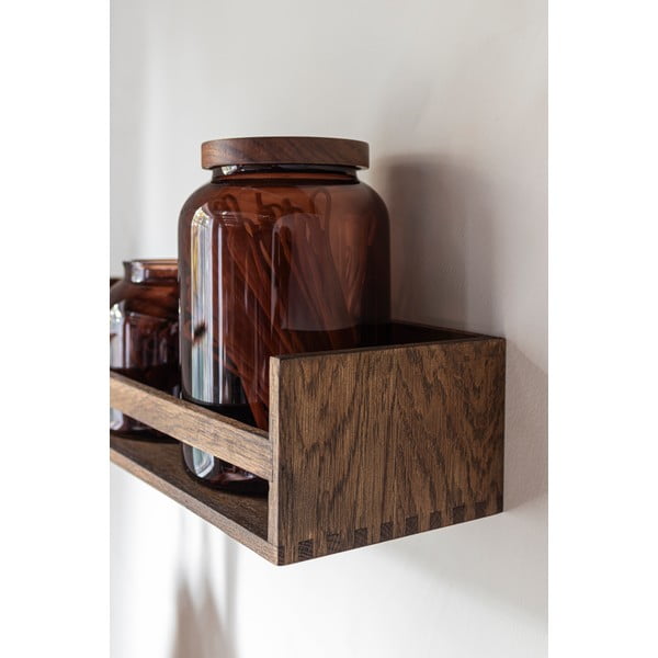 Brązowy wieszak ścienny z litego drewna dębowego z półką 60 cm Showcase – Mette Ditmer Denmark-image-4