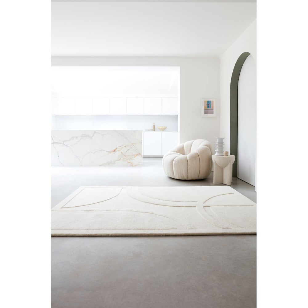 Biały dywan wełniany 200x290 cm Olsen – Asiatic Carpets (zdjęcie 3)