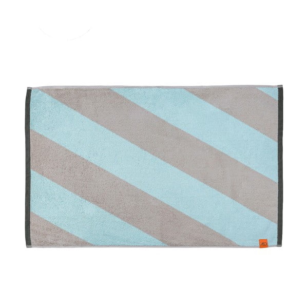 Miętowy dywanik łazienkowy z bio bawełny 50x80 cm Diagonal – Mette Ditmer Denmark