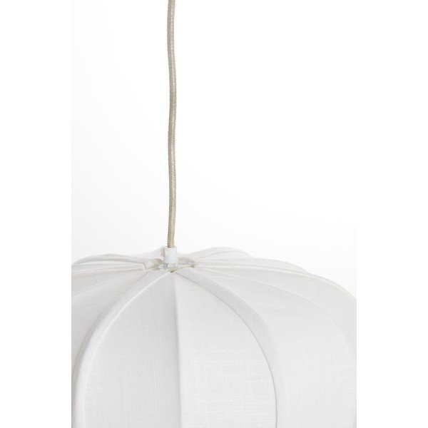 Kremowa lampa wisząca z tekstylnym kloszem Zubedo – Light & Living-image-4