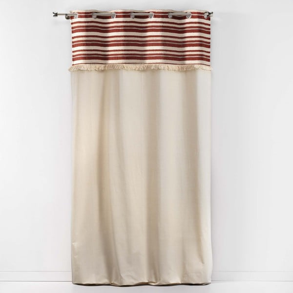 Ceglasto-naturalna bawełniana zasłona 140x240 cm Atlas – douceur d'intérieur