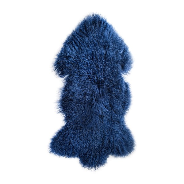 Niebieski, wełniany dywan z owczej skóry Auskin, 81x60 cm