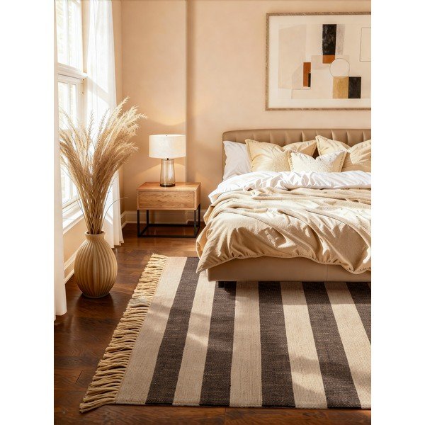 Czarny/kremowy dywan z juty tkany ręcznie 160x230 cm Playa – Hanse Home-image-1