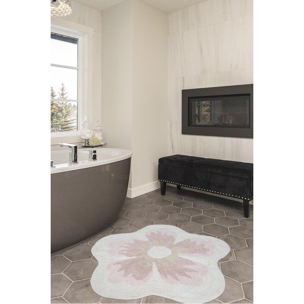 Różowy bawełniany dywanik łazienkowy Irya Home Collection Lavin-image-1