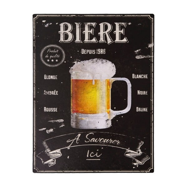 Metalowa tabliczka 25x33 cm Bière – Antic Line