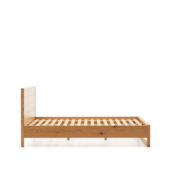 Łóżko dwuosobowe z litego drewna dębowego ze stelażem 180x200 cm Alguema – Kave Home-image-3