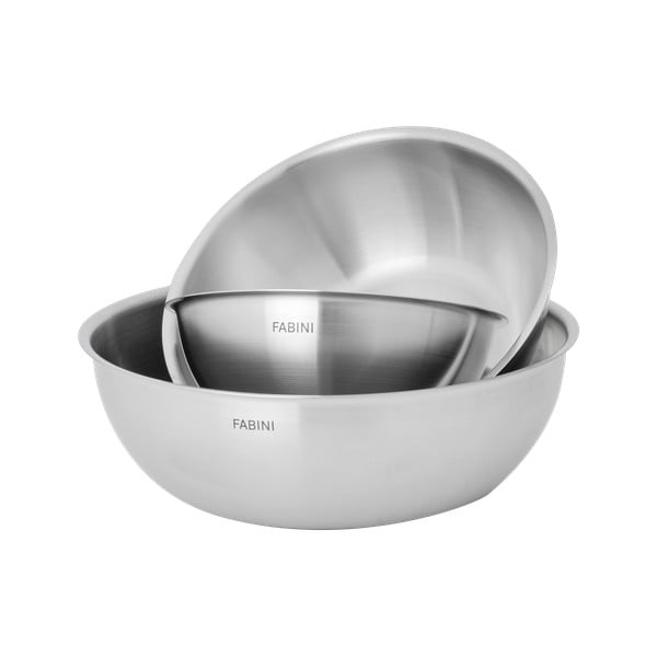 Misy ze stali nierdzewnej w kolorze srebra zestaw 3 szt. ø 25,5 cm Lucca 3.0 – FABINI-image-3