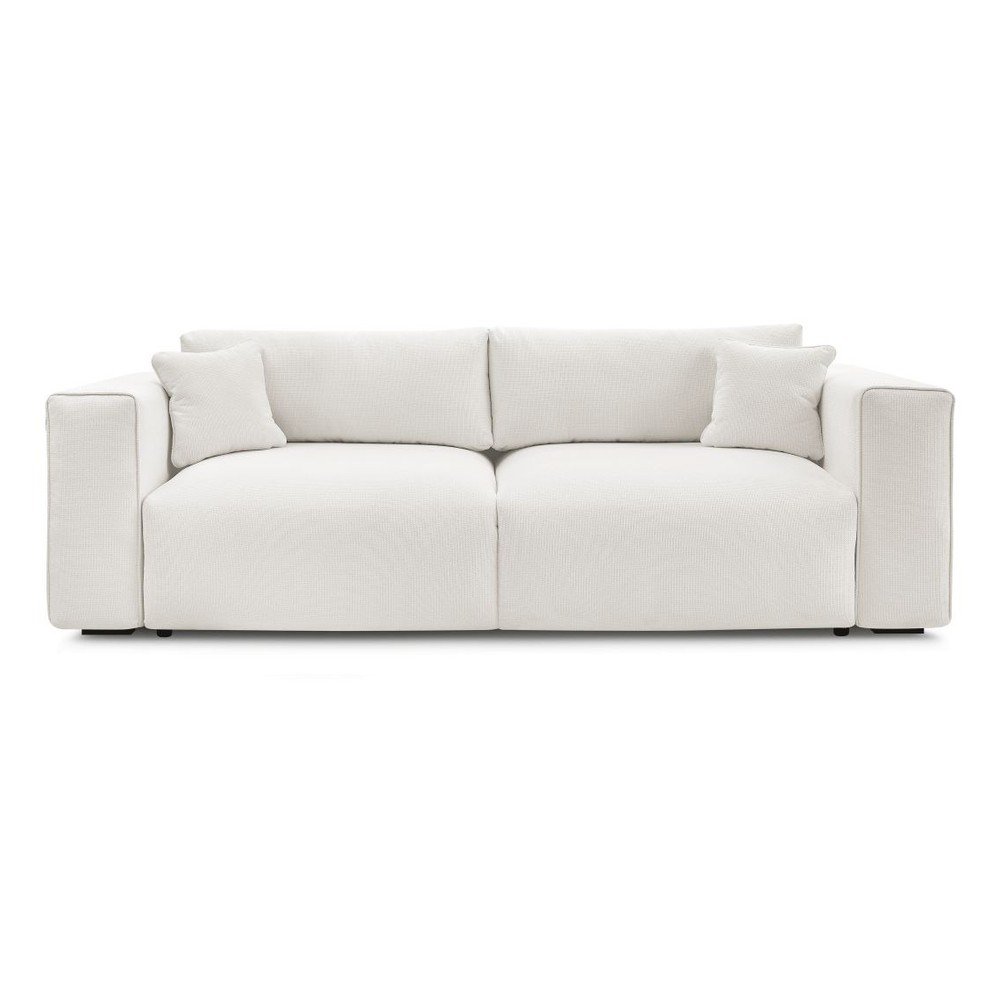 Biała rozkładana sofa ze schowkiem 265 cm Ezechiel – Bobochic Paris