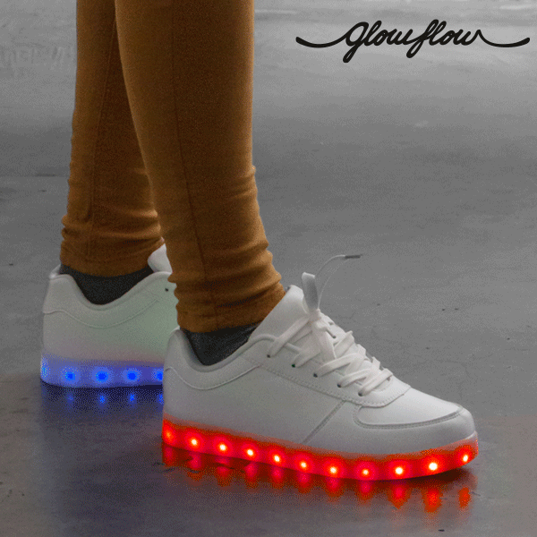 Białe tenisówki z LED InnovaGoods GlowFlow Trainers, rozm. 40-image-1