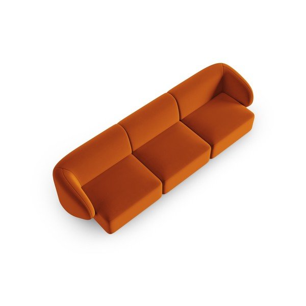 Aksamitna sofa w kolorze terakoty 266 cm Paolo – Milo Casa-image-1