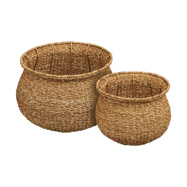 Doniczki zestaw 2 szt. z trawy morskiej ø 46 cm Eden – House Nordic-image-4