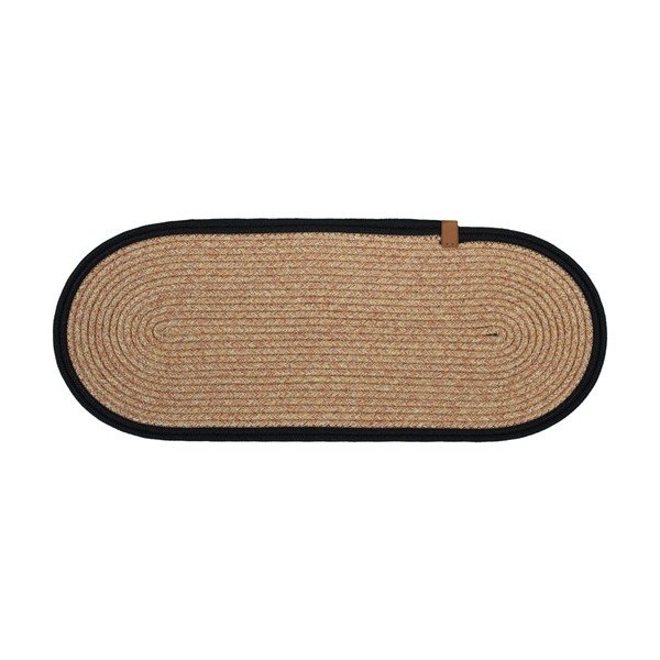 Czarne/w naturalnym kolorze dywaniki na schody zestaw 16 szt. 25x65 cm Milo Frame – Vitaus