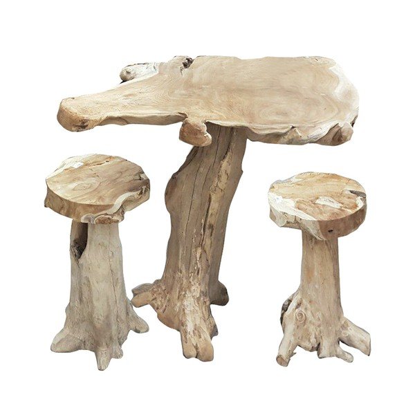 Ogrodowy stolik barowy z litego drewna tekowego 95x65 cm Surga – Garden Pleasure-image-2