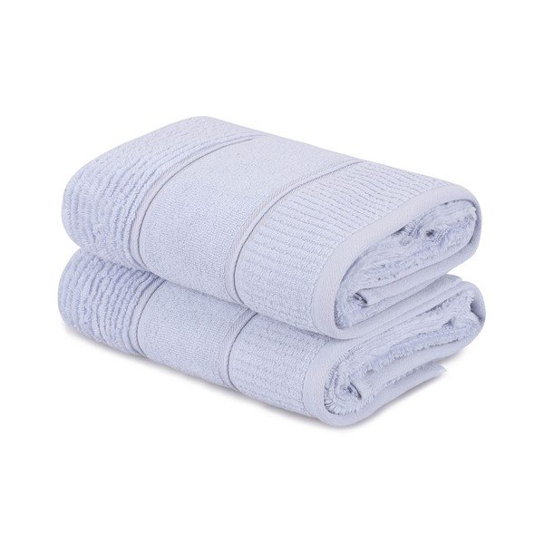 Jasnoniebieskie bawełniane ręczniki frotte zestaw 2 szt. 50x90 cm Daniela – Foutastic-image-2