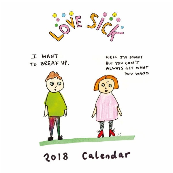 Kalendarz wiszący 2018 Portico Designs Love Sick