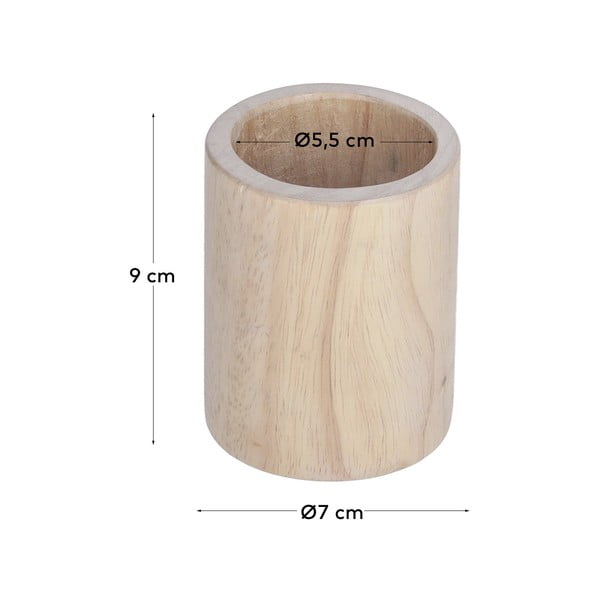 Drewniany kubek na długopisy Kave Home Dilcia-image-3