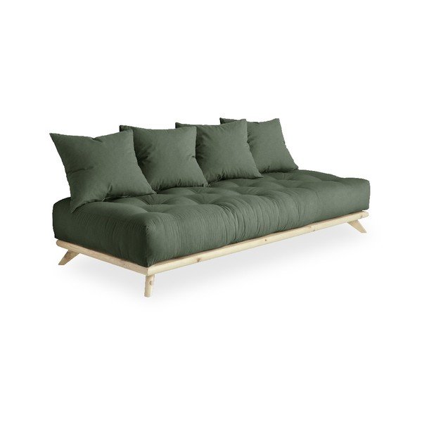 Sofa z zielonym obiciem Karup Design Senza Natural/Olive Green-image-3