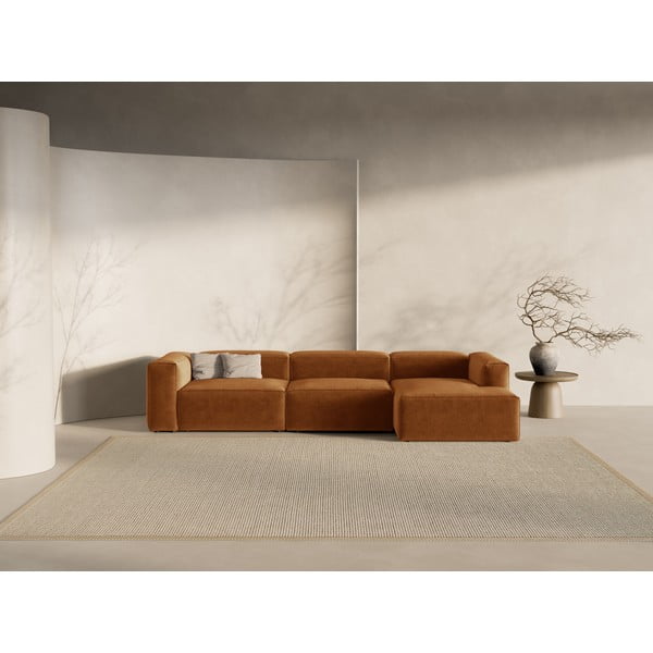 Ceglasty narożnik (prawostronny/z szezlongiem) Bergamo – Cosmopolitan Design-image-1