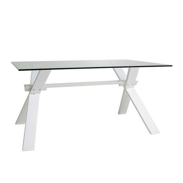 Biały stół do jadalni Marckeric Selena, 160x90 cm