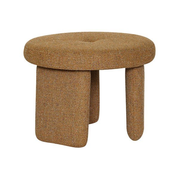 Musztardowy puf Rocco – Hübsch