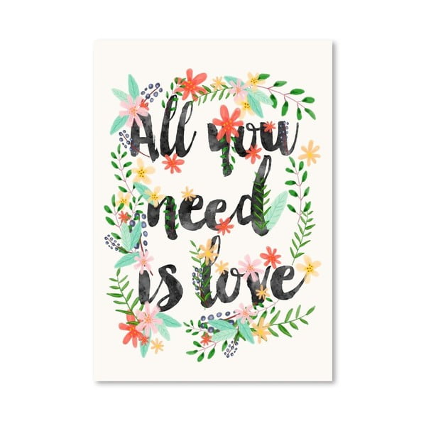 Plakat (projekt: Mia Charro) - All You Need Is Love