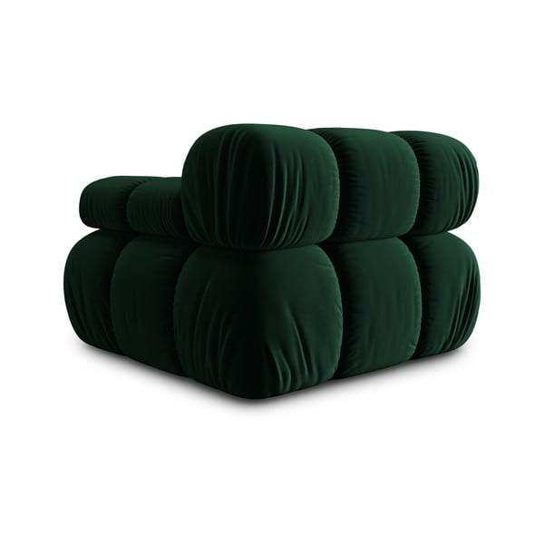 Zielony aksamitny moduł sofy (prawostronny) Bellis – Micadoni Home-image-4