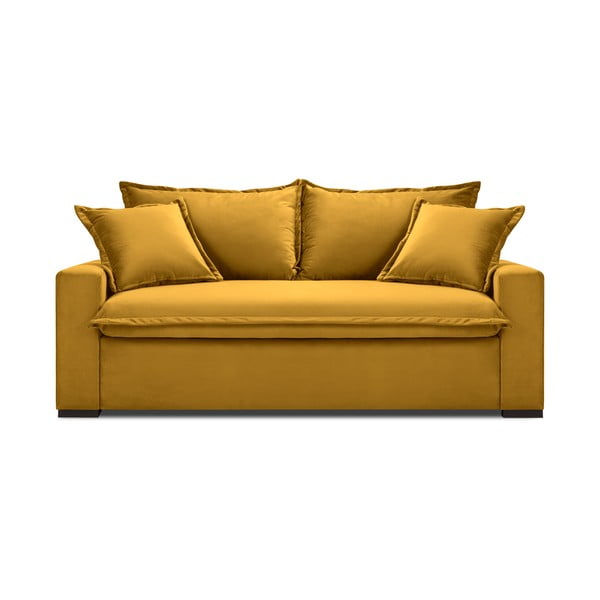 Żółta rozkładana sofa Kooko Home Mezzo