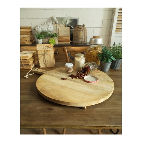 Deska do krojenia z drewna mangowego Orchidea Milano Vintage Wood Round Large