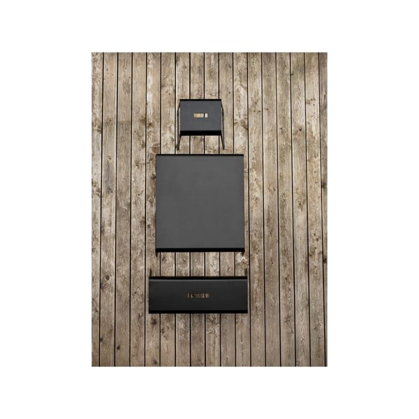 Czarna metalowa szafka na buty z siedziskiem A-Bench – Zone-image-3