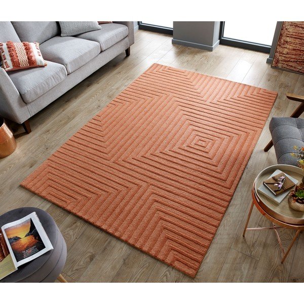 Pomarańczowy wełniany dywan Flair Rugs Estela, 160x230 cm-image-4