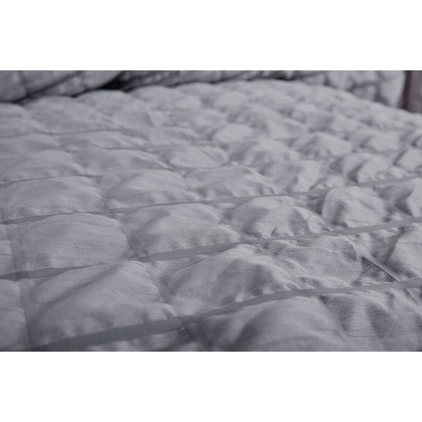 Czarno-szara pościel jednoosobowa z kory 140x200 cm Naomi – My House-image-1