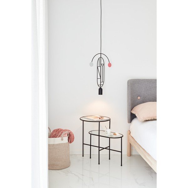 Czarny stolik ze szklanym blatem Teulat Nix-image-4