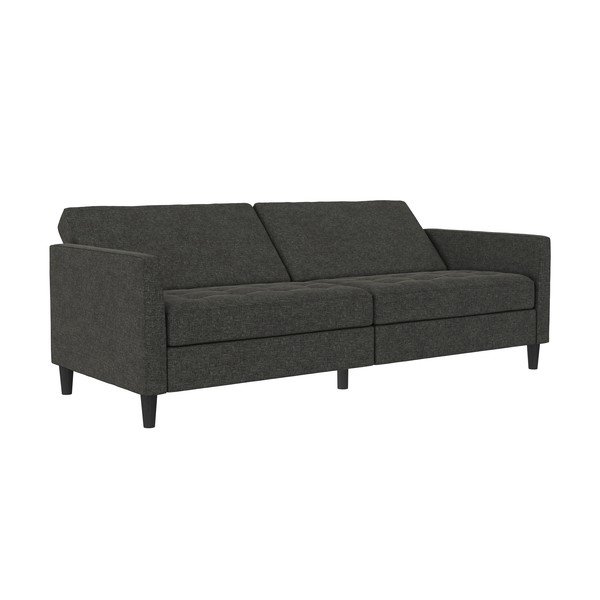 Ciemnoszara aksamitna sofa 207 cm Presley – Støraa-image-3