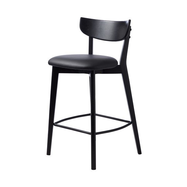Czarny hoker (wysokość siedziska 67 cm) Pero – Unique Furniture