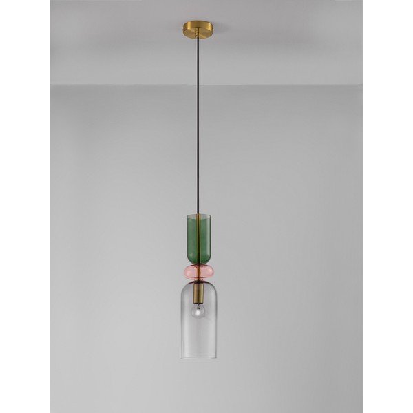 Szklana lampa wisząca w kolorze złota ø 11 cm Murano – Nova Luce-image-3