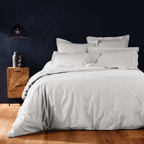 Biała bawełniana poszwa na kołdrę dwuosobowa 240x220 cm Lina – douceur d'intérieur-image-1