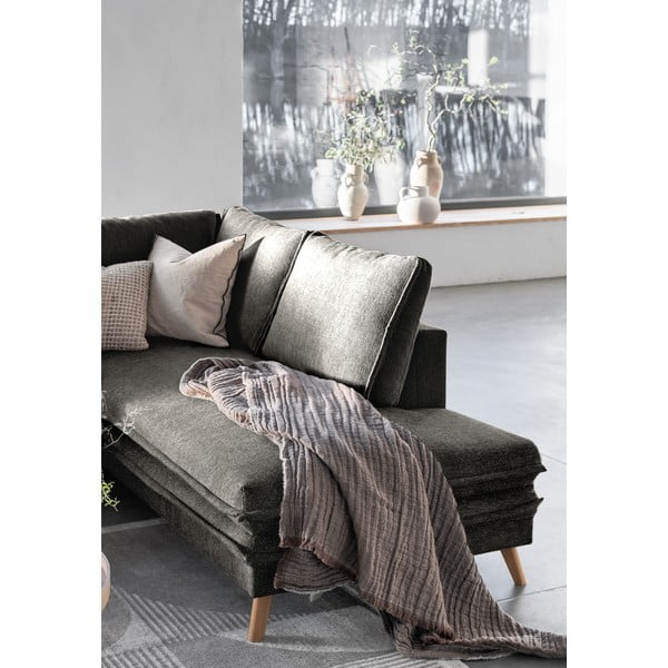 Ciemnoszary rozkładany narożnik (prawostronny) Charming Charlie – Miuform-image-4