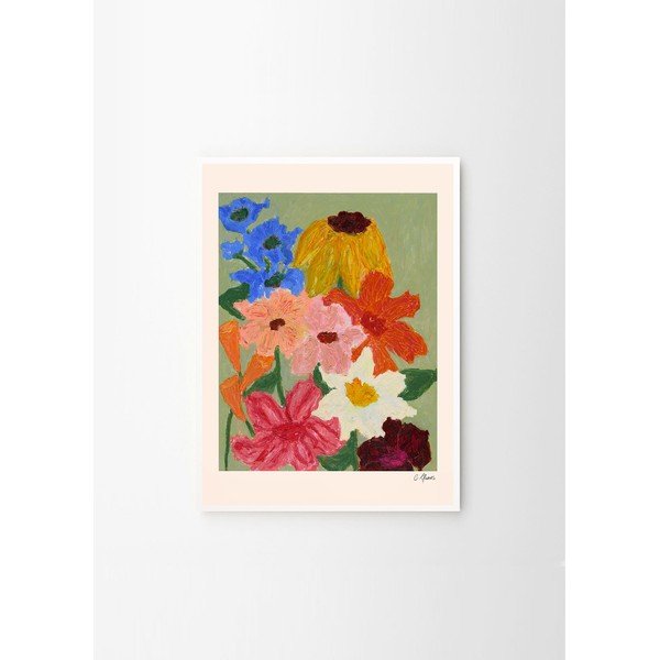 Plakat 50x70 cm Flowers on Sage Green – Carla Llanos – The Poster Club-image-3